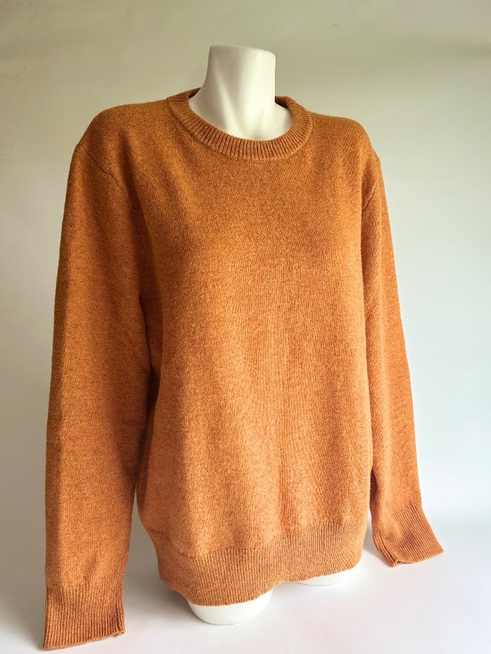 New Men’s J. Crew Burn Orange 100% Lamb Wool Pullover size L - Picture 4 of 11